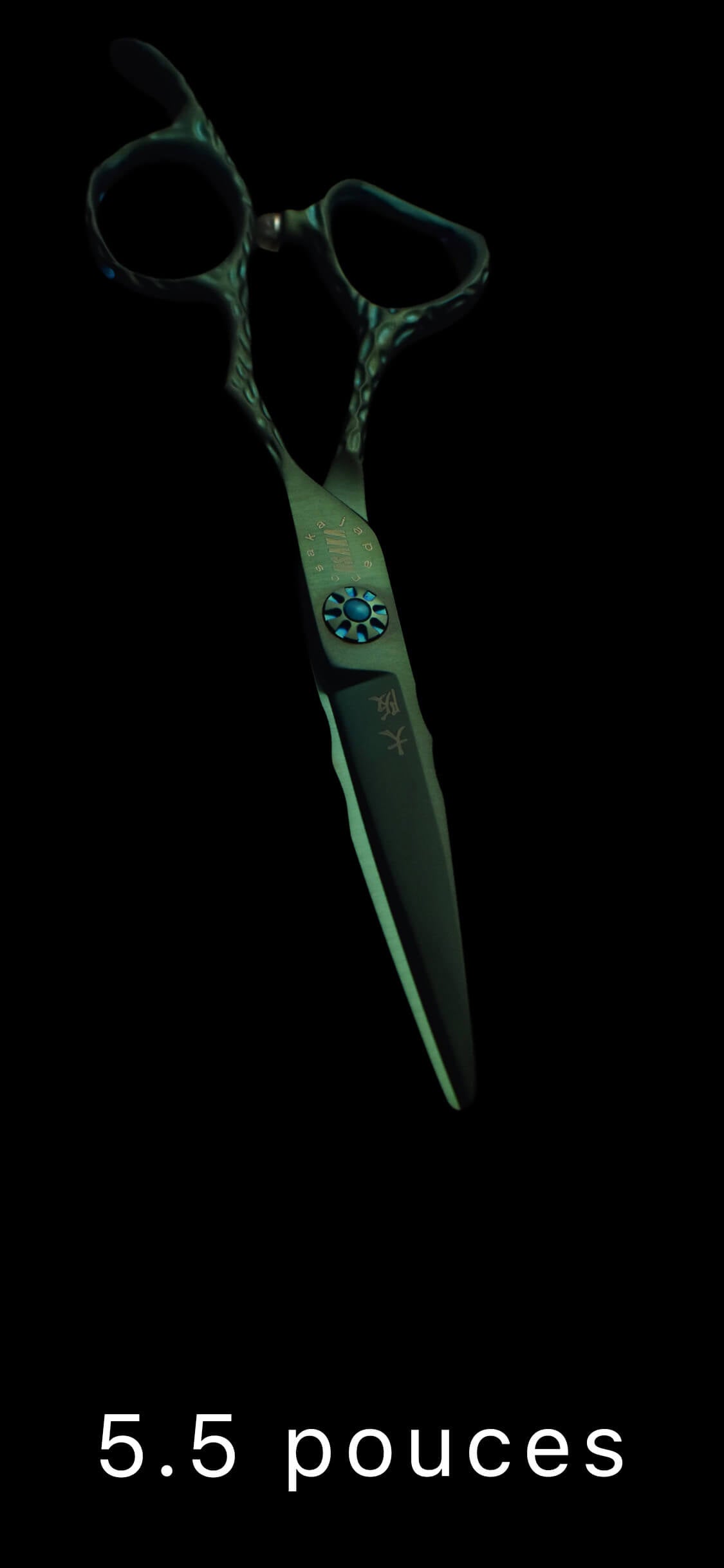 ciseaux osaka japonais osaka aosen vert mat en taille 5.5 pouces