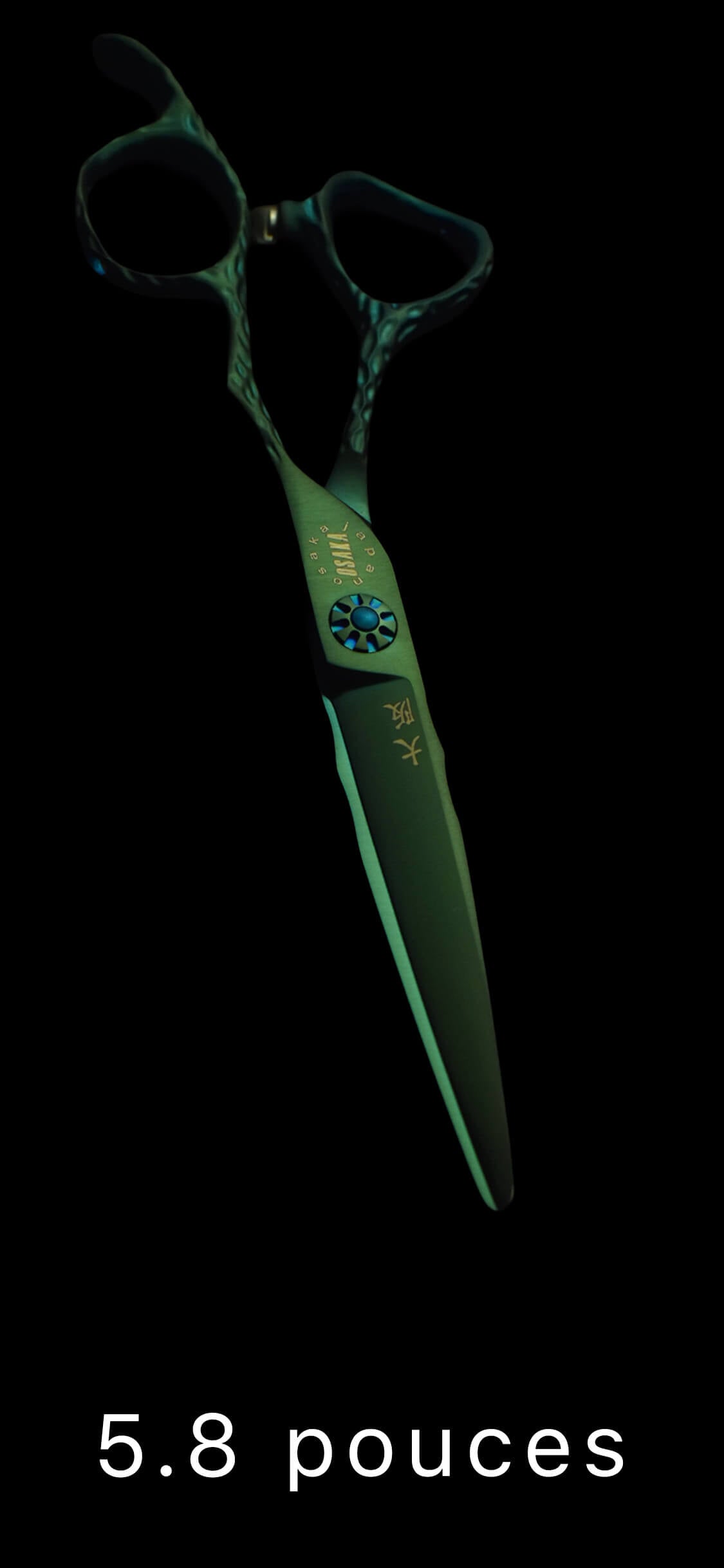 ciseaux osaka japonais osaka aosen vert mat en taille 6.0 pouces