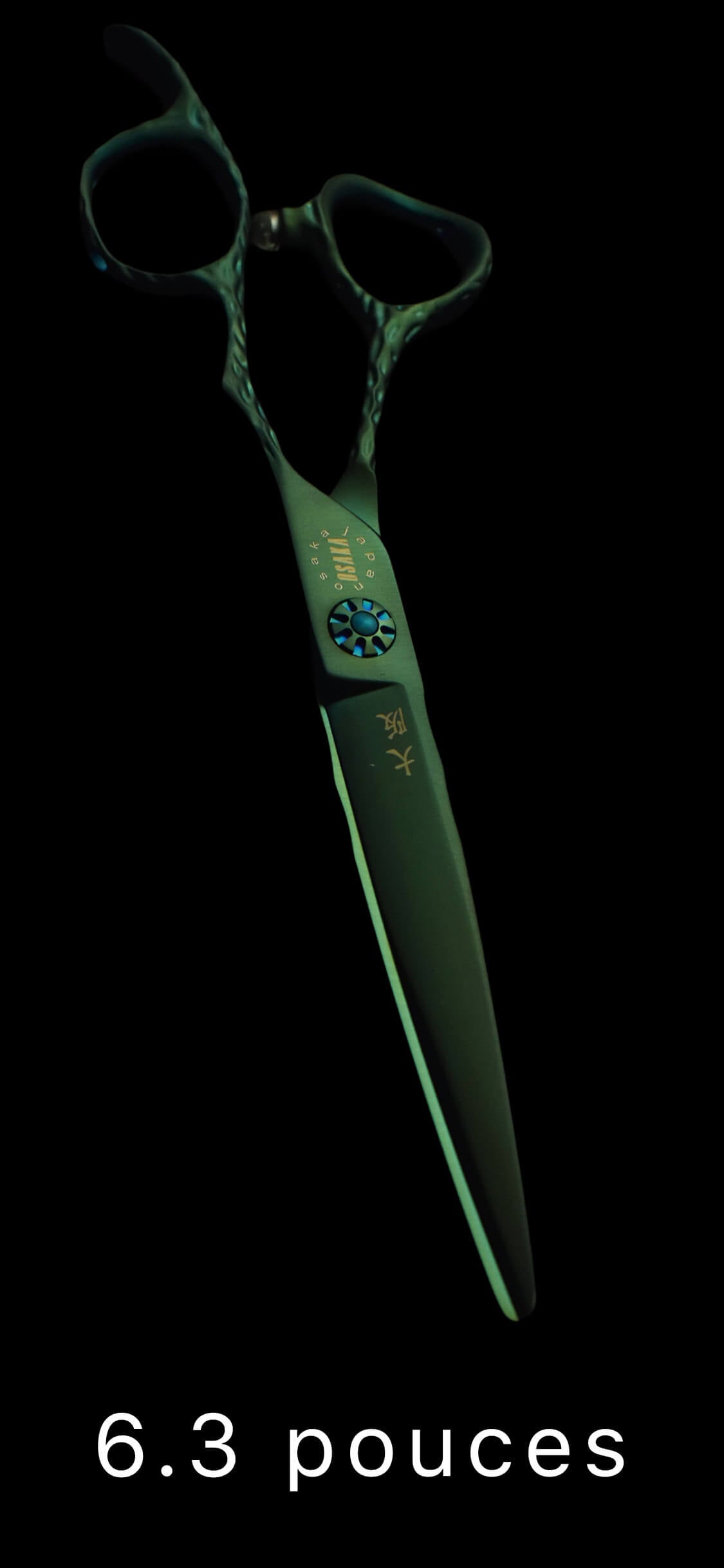 ciseaux osaka japonais osaka aosen vert mat en taille 6.3 pouces