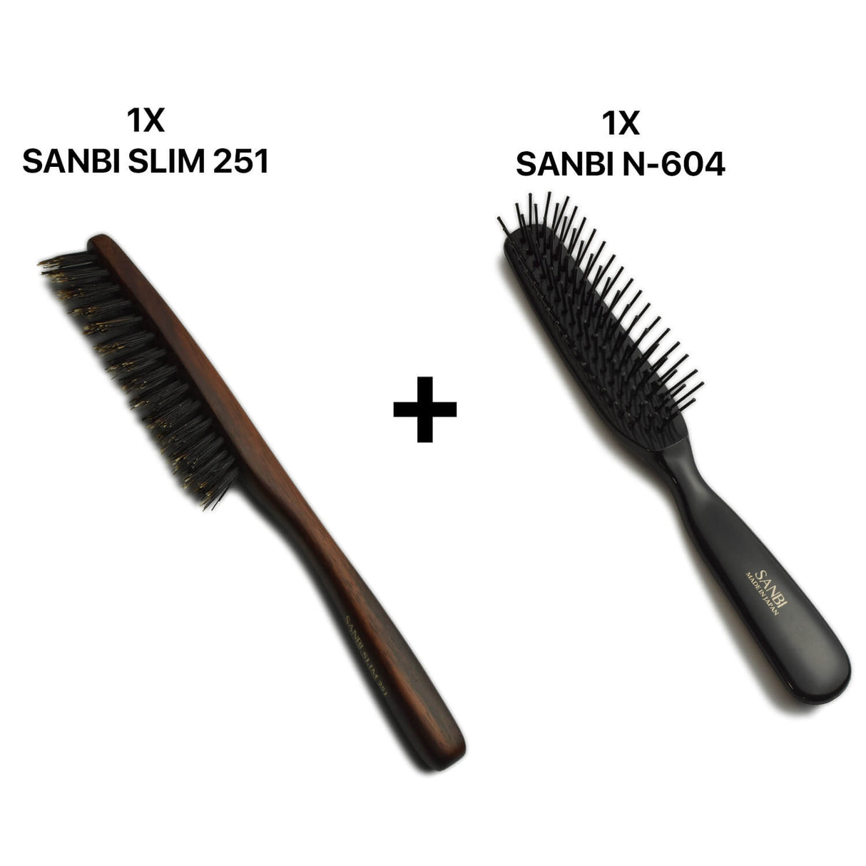 brosse plate à crêper sanbi slim 251 associé avec une brosse plate sanbi n-604