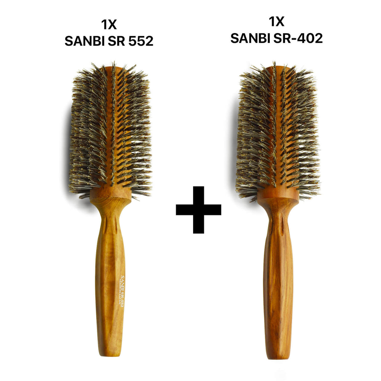 Brosse ronde sanbi en poil de sanglier SR552 et poil de sanglier disposé en spirale SR-402