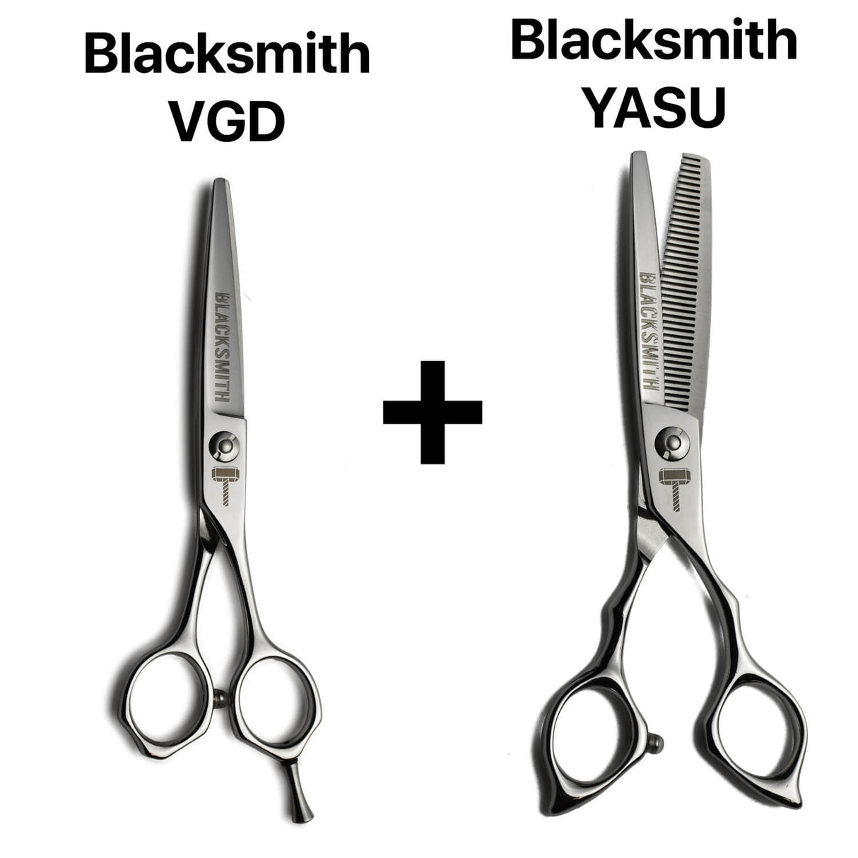 Ciseaux japonais Blacksmith VGD pour la coupe et ciseaux sculpteurs Blacksmith YASU professionnels pour fondre les volumes et alléger la matière.