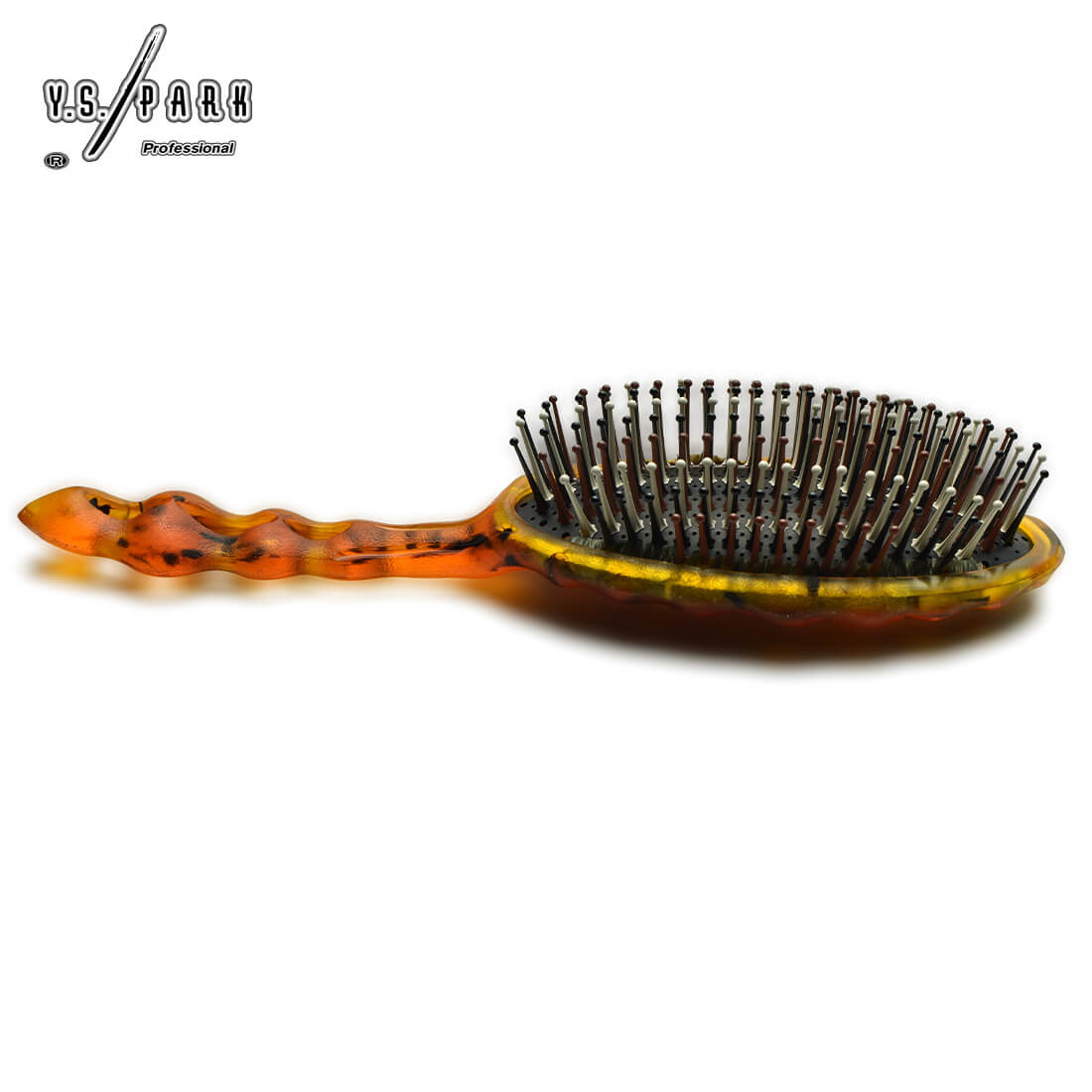 YS Park AZ34 Aerozaurus camel – brosse paddle pro ventilé, picots hexagonaux antistatiques, séchage rapide