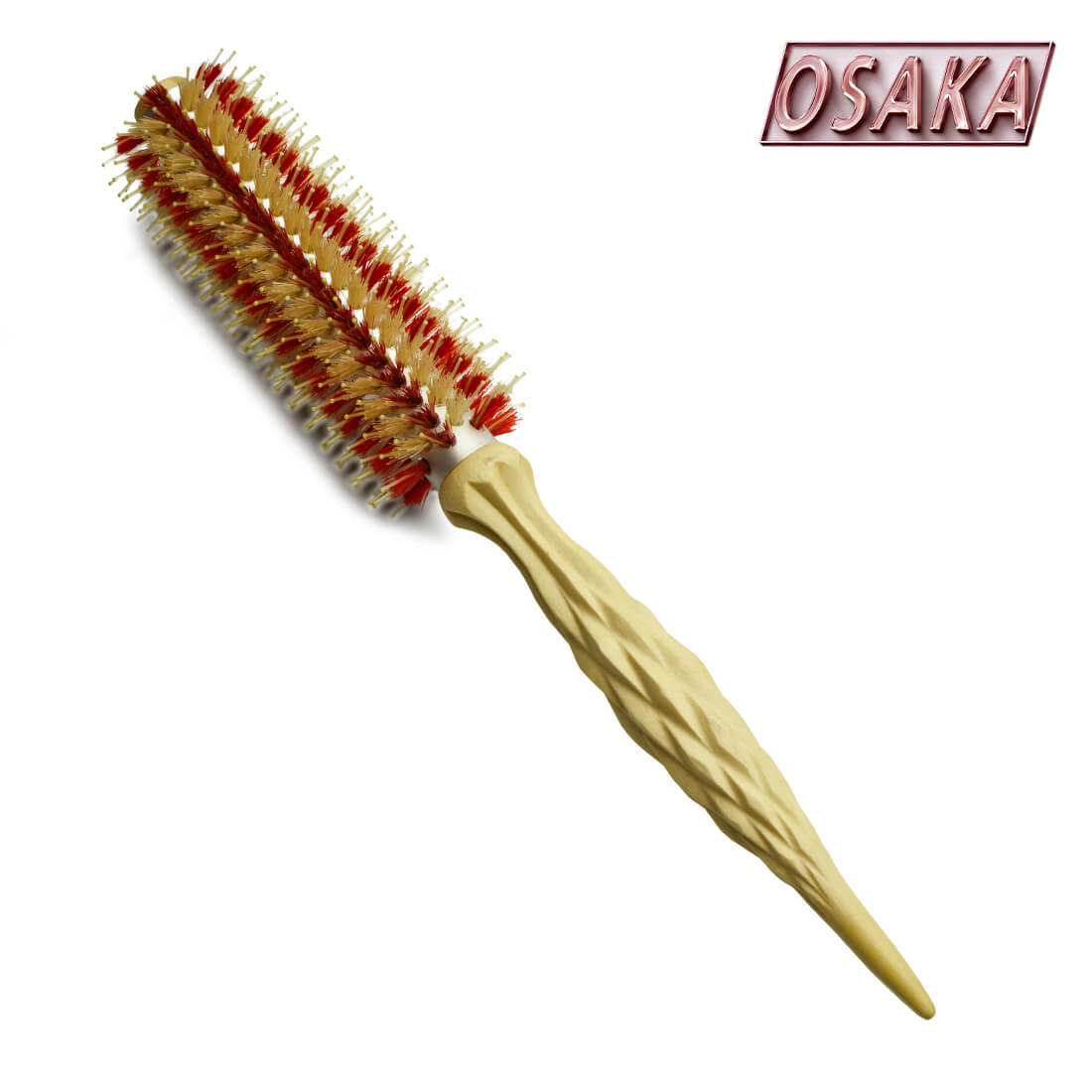 Brosse professionnelle OSAKA Kara – poils nylon rouges, manche antiglisse, design japonais