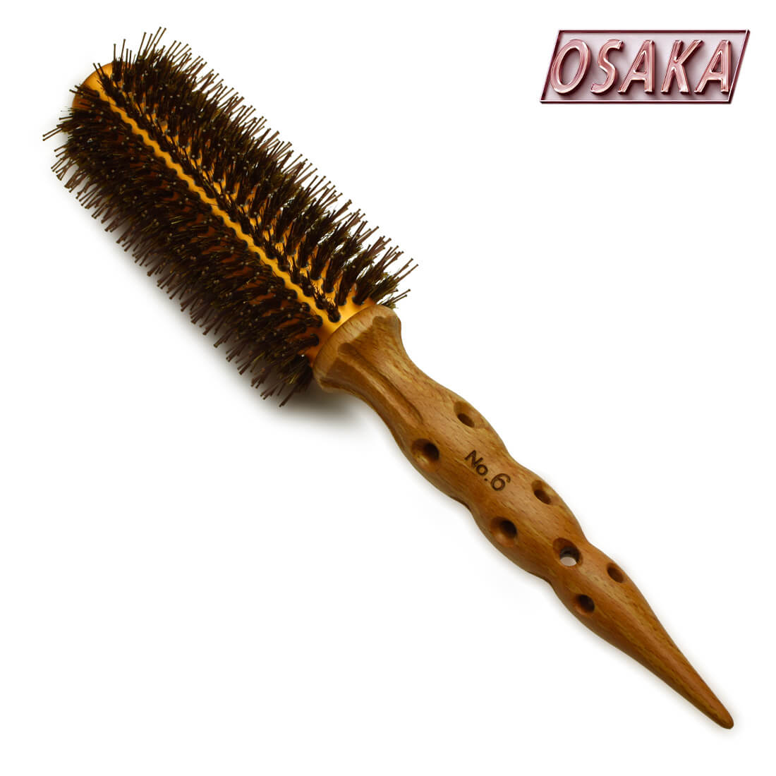 Brosse professionnelle OSAKA Pyrus No. 6 – format équilibré, confort et contrôle au brushing