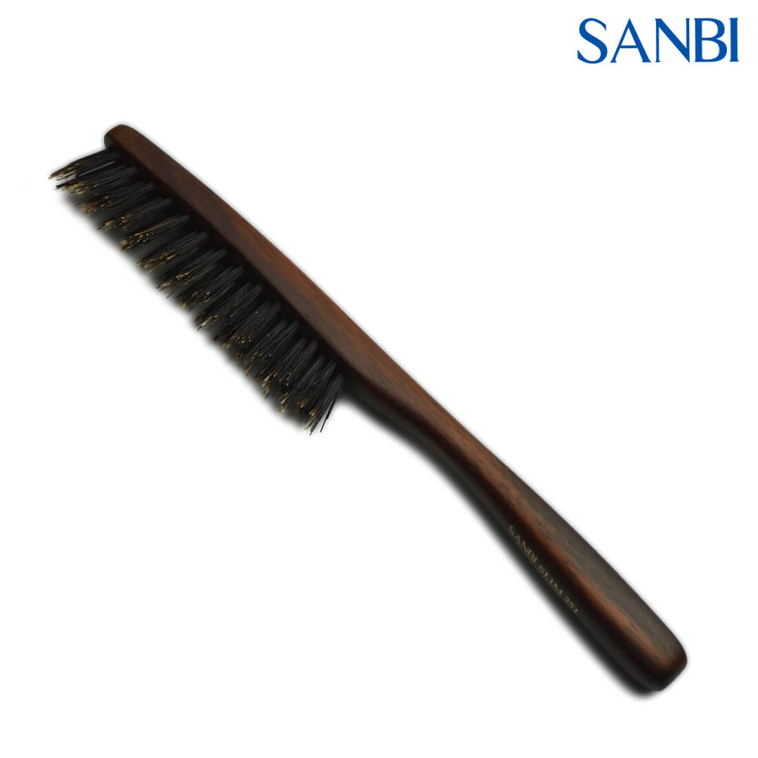 Brosse à crêper SANBI made in japan avec des poils de sanglier dru et facile à prendre en main pour tout coiffeur