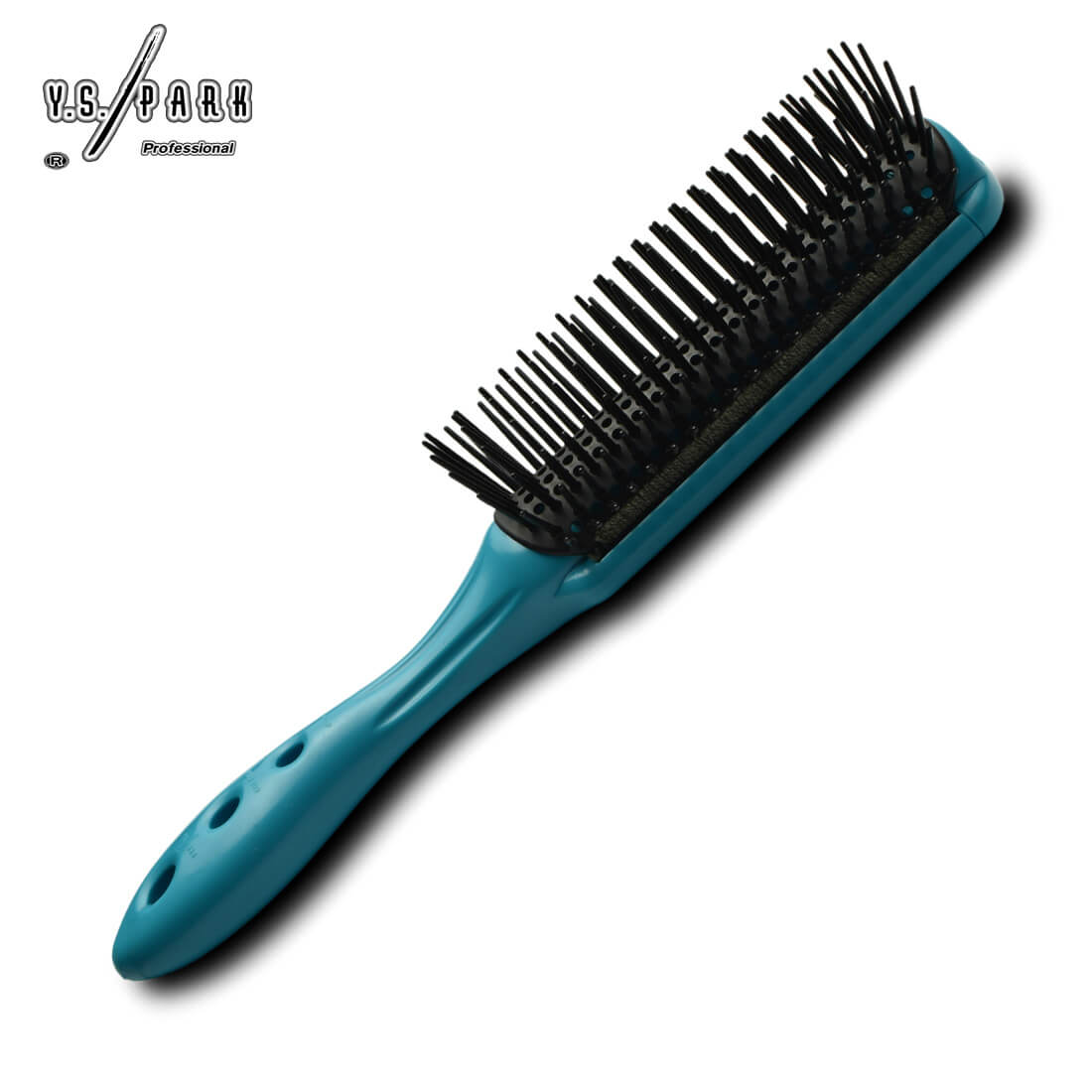 Brosse coiffure Y.S. PARK T09 – édition bleu clair, picots rigides, brushing structuré