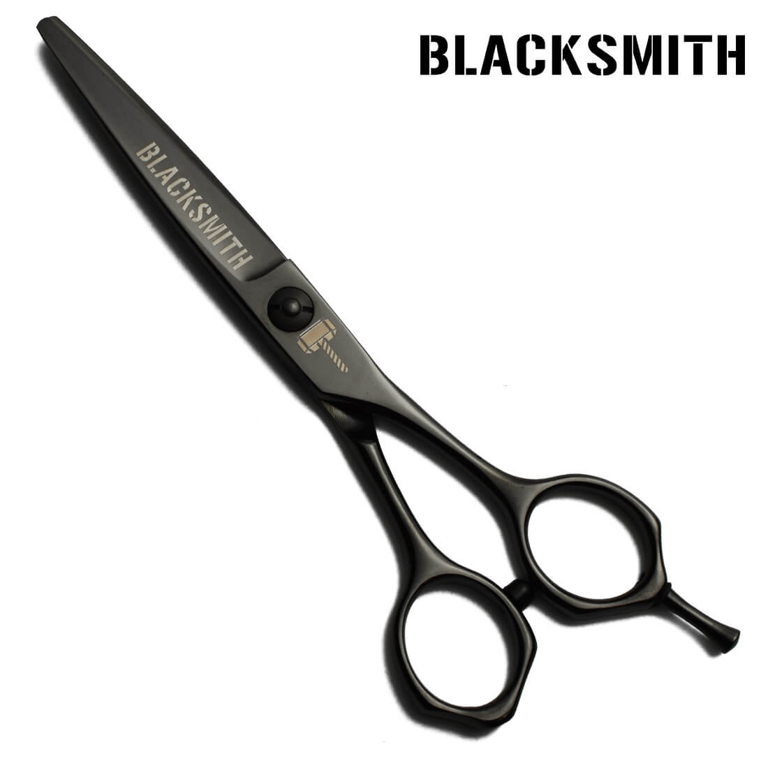 ciseaux noirs blacksmith avec lames épaisses pour un travail de coupe et de glisse fluide.