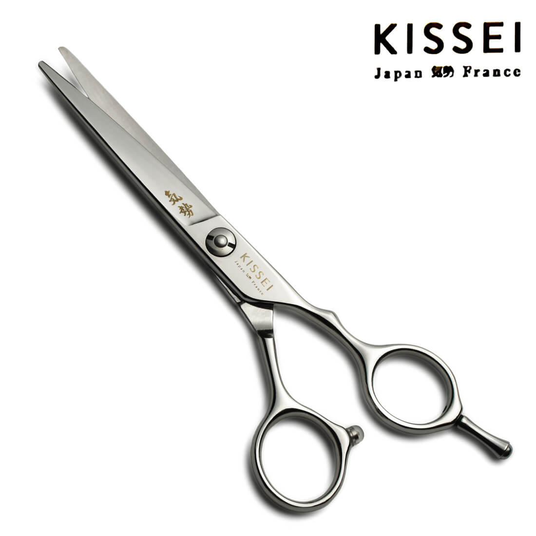 ciseaux de coiffure professionnelle pas cher de la marque KISSEI avec une lame fine pour un travail de coupe pour tout coiffeur