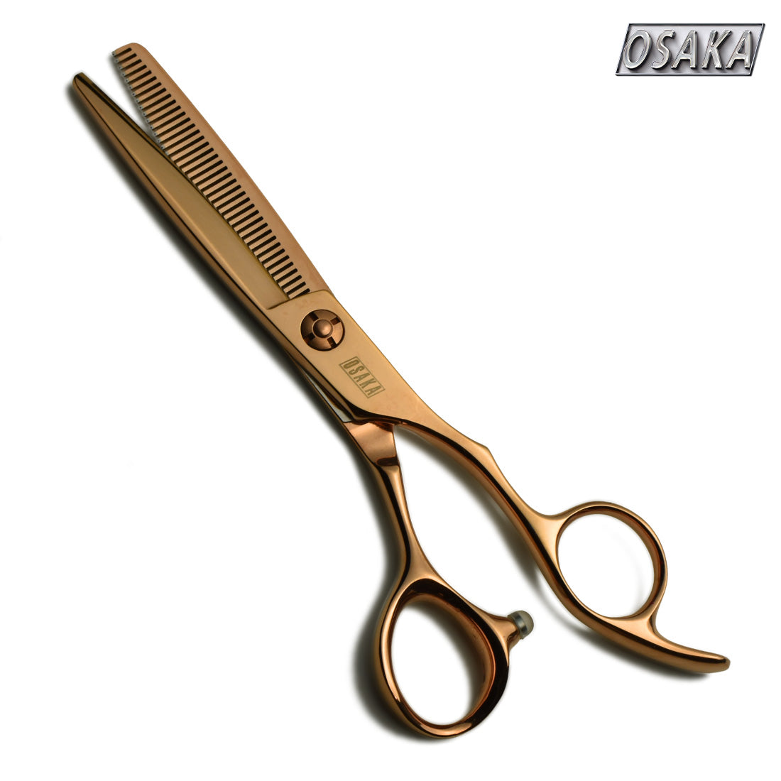 ciseaux effileurs osaka c2k en 40 dents en titane or brillant,