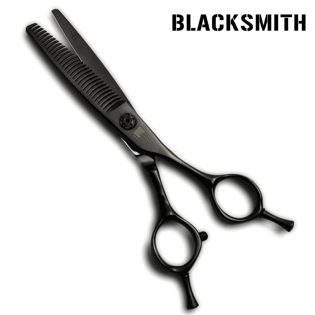 Ciseaux sculpteurs effileurs noirs pas cher blacksmith permettant de désépaissir les cheveux facilement pour tout coiffeur