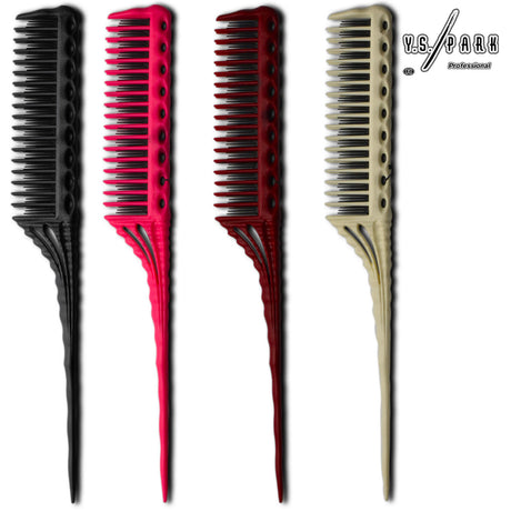 ensemble de peigne à queue pour crêper les cheveux pour des chignons yspark 150  avec tige plastique