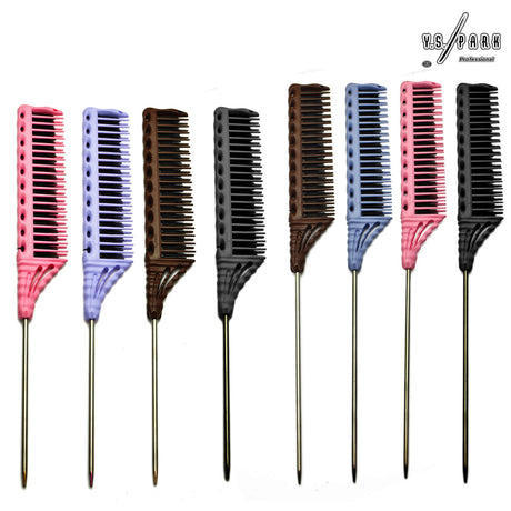 Ensemble de peigne à crêper yspark 154 avec tige métal en petite taille, et en grande taille.