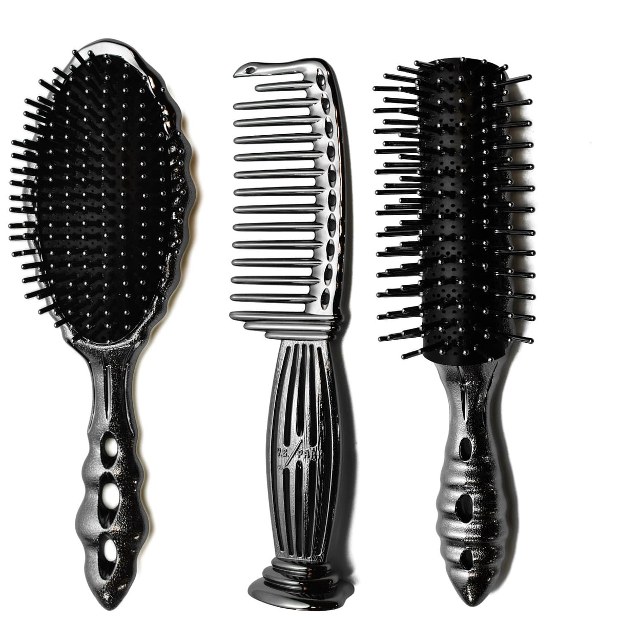 kit yspark luxury collection black noir avec 2 brosses yspark et 1 peigne yspark 628