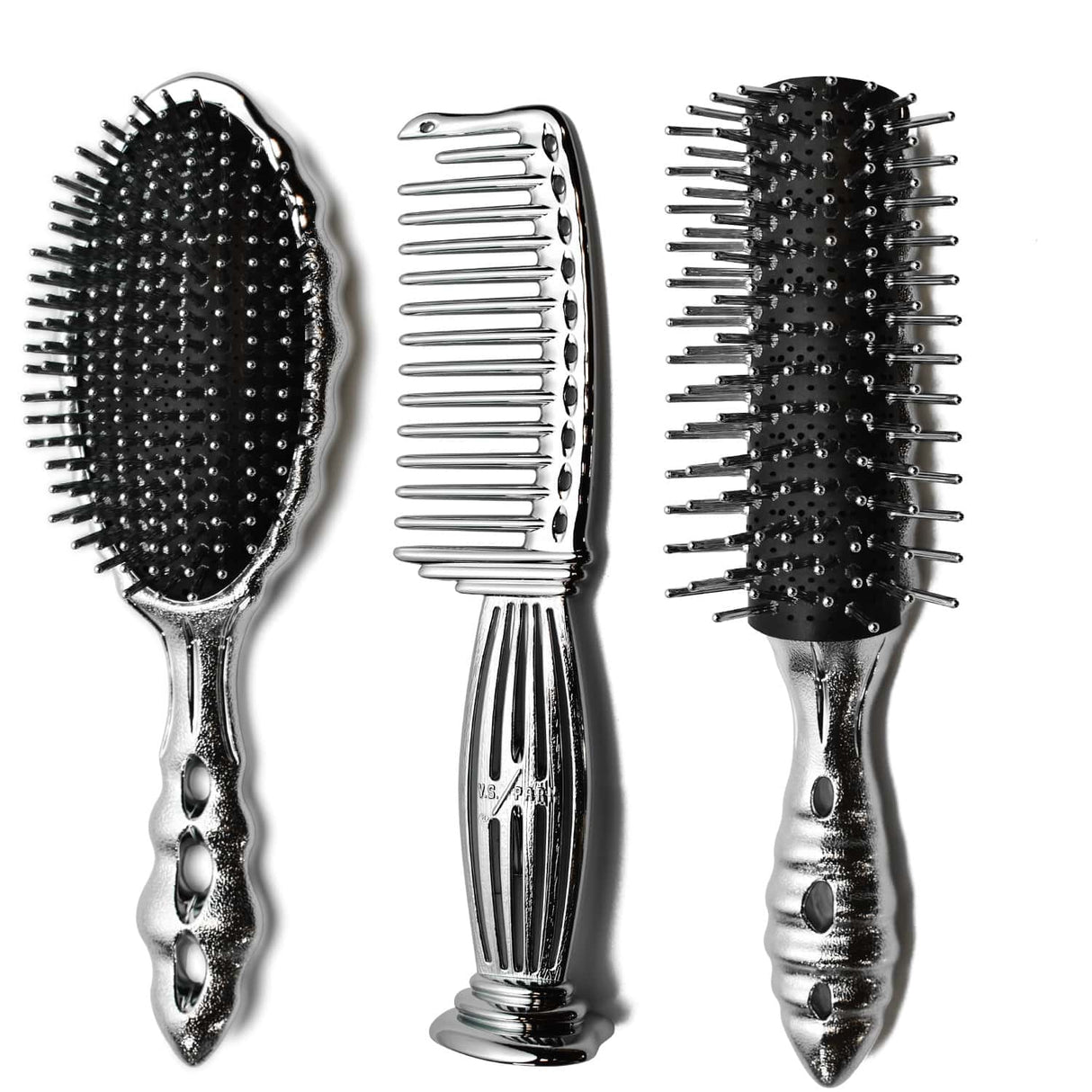 kit yspark luxury collection argent avec 2 brosses yspark et 1 peigne yspark 628