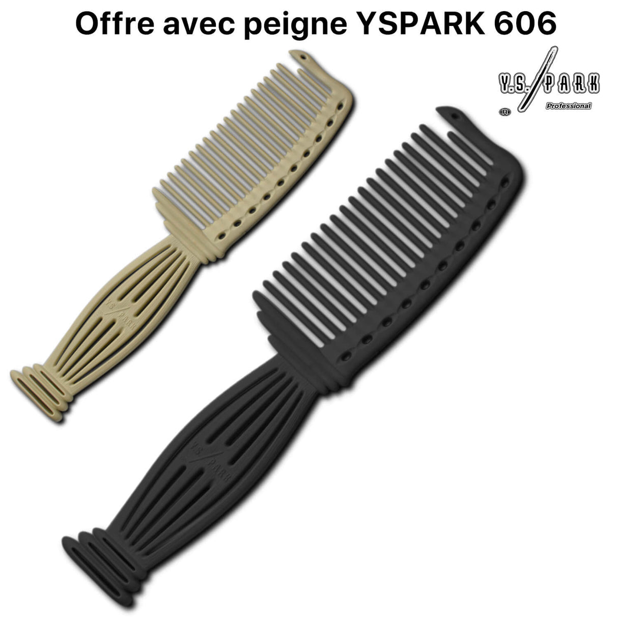 peignes démêloir yspark 606 en noir et en blanc