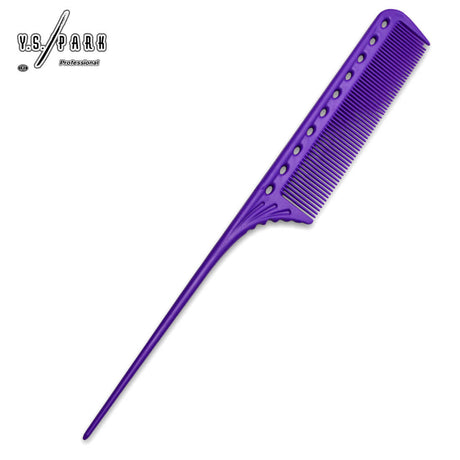 Peigne Y.S.PARK YS-101 violet– tail comb professionnel, plastique aéronautique, résistance chimique et thermique, tension uniforme des cheveux