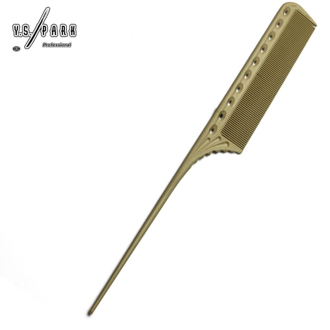 Peigne Y.S.PARK 111 blanc– queue fine pour séparation précise des mèches
