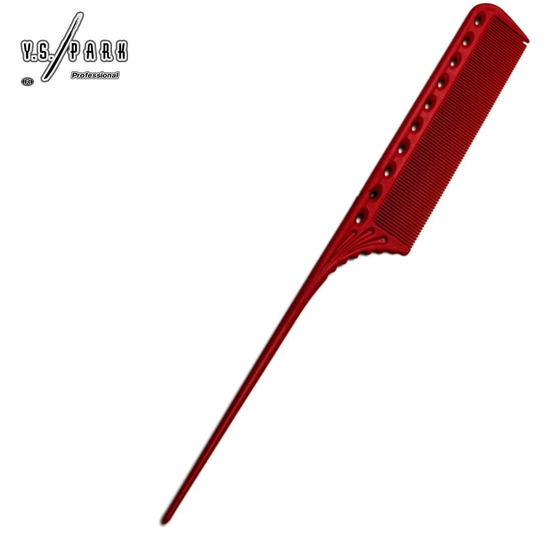 Peigne queue longue Y.S.PARK 111 rouge – parfait pour colorations et mèches
