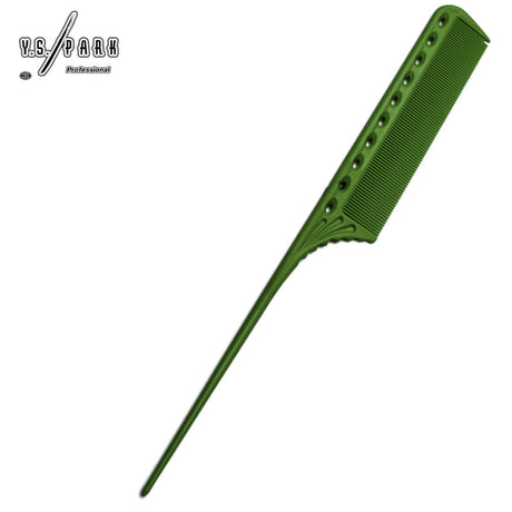 Peigne à queue Y.S.PARK 111 vert – idéal pour mèches, tissages et balayages