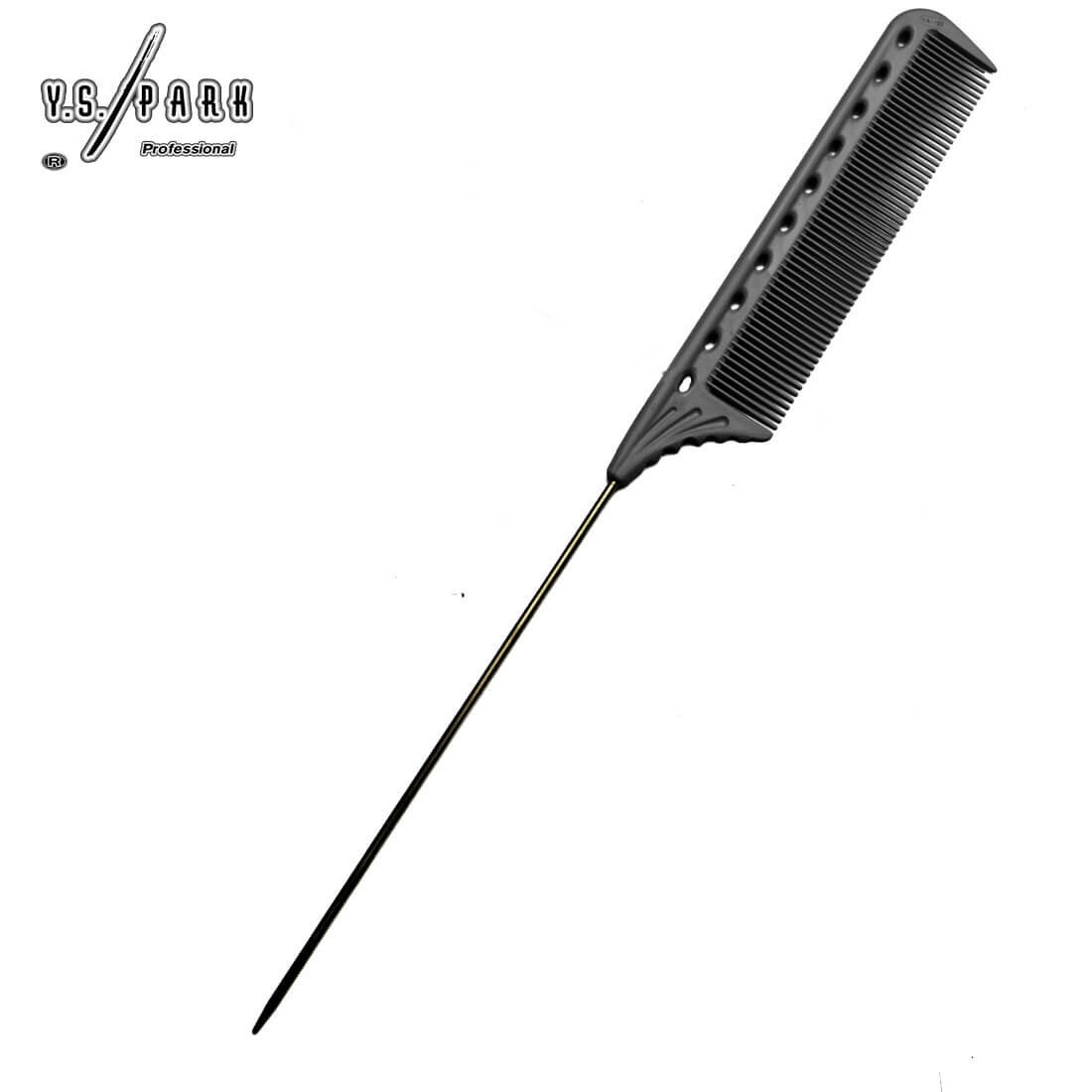 Peigne professionnel Y.S.PARK 132 noir – dents fines et longues pour précision