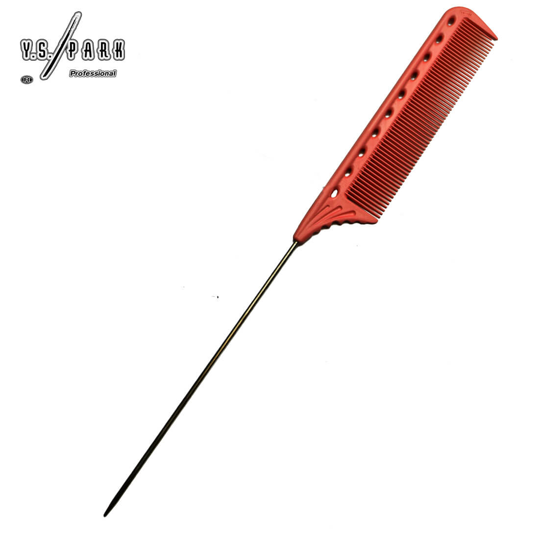Peigne de coiffure Y.S.PARK 132 rouge – parfait pour sectionner et crêper