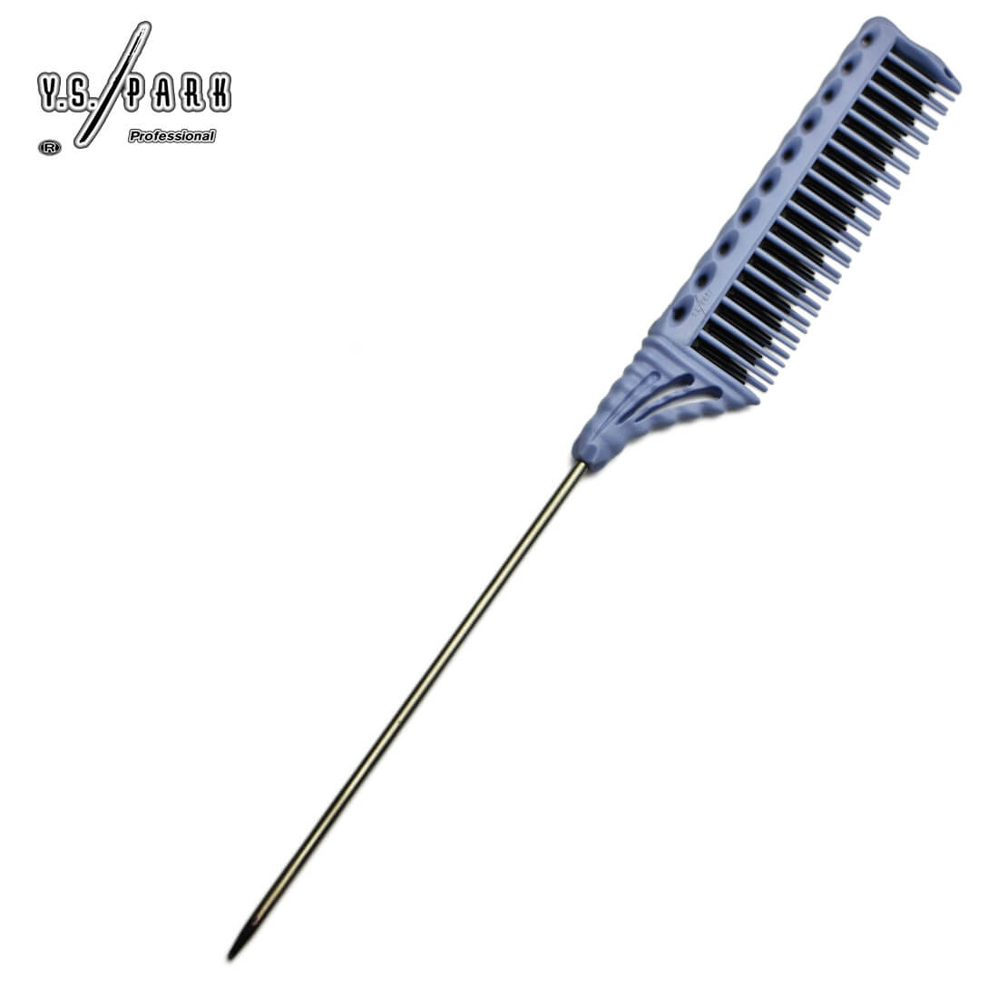 Peigne Y.S. PARK 154-125 Violet– idéal pour balayage, crêpage et finition détaillée, avec dents carbone anti-électricité et manche ergonomique.