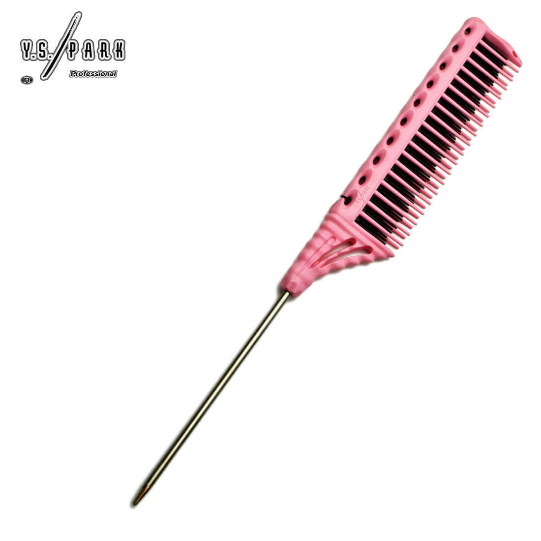 Peigne professionnel Y.S.PARK YS-154-90 en rose– antis-statique, prise en main confortable, pour coiffage technique de salon.