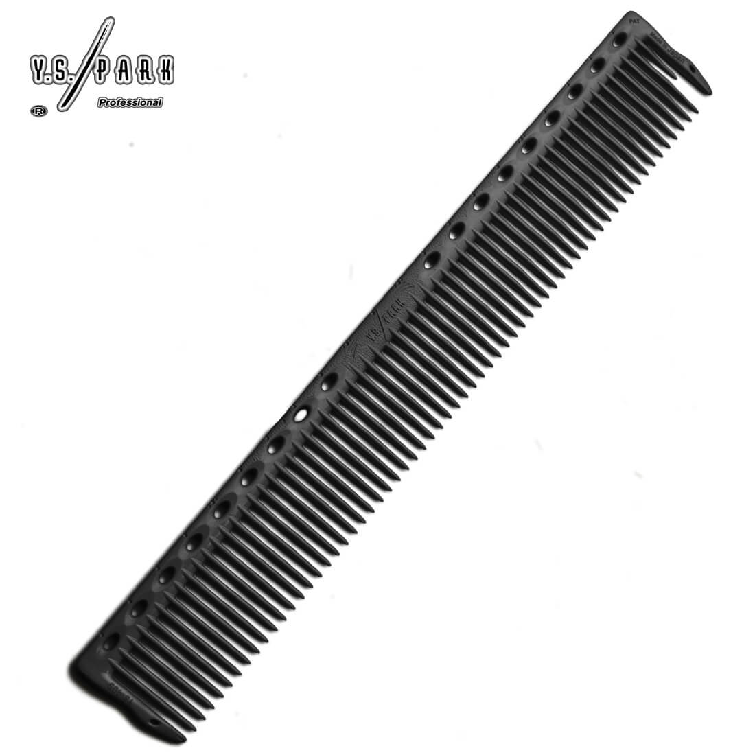 Peigne Y.S.PARK 405 noir carbone – dents fines et larges pour un coiffage précis