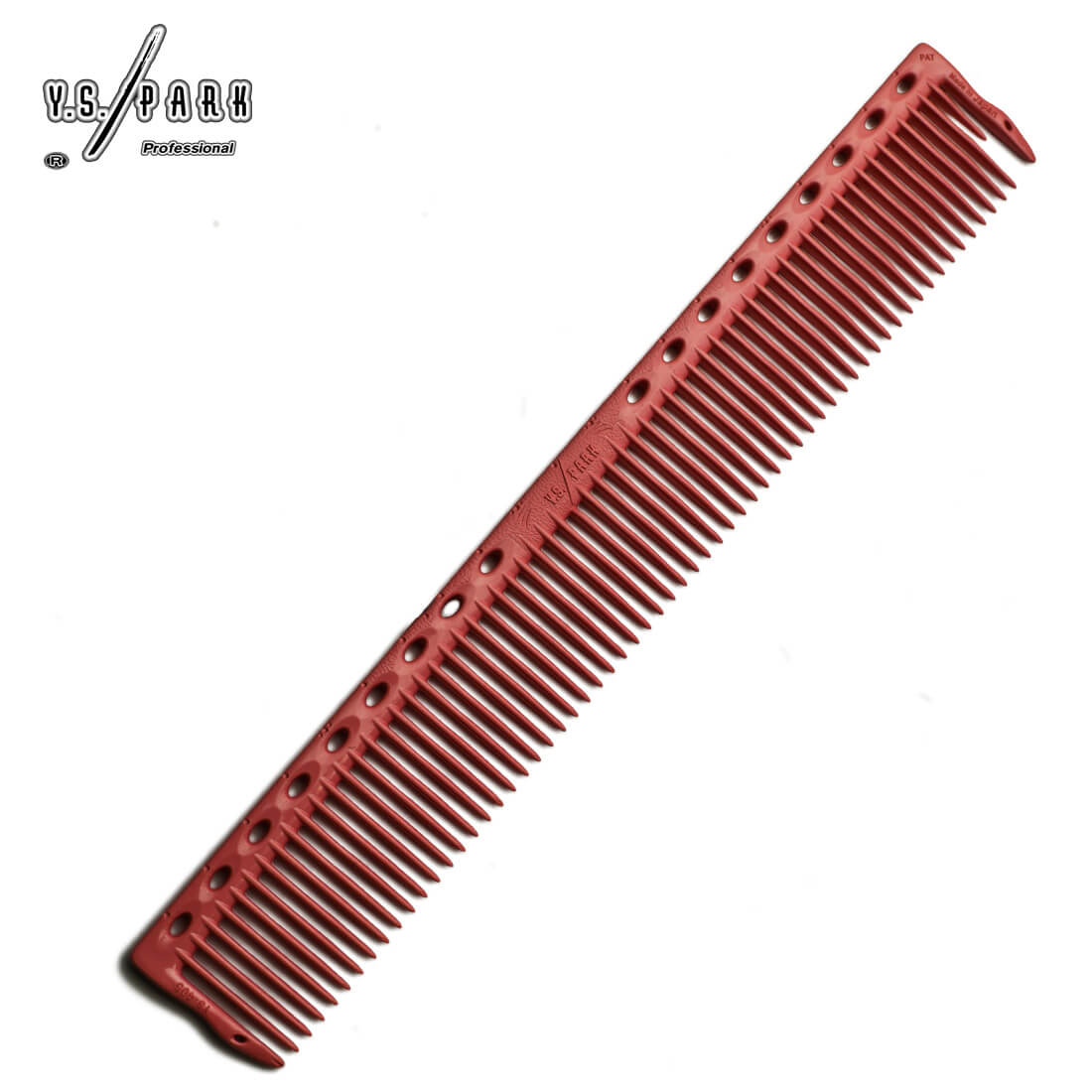 Peigne professionnel Y.S.PARK 405 rouge – idéal pour coupe droite et dégradé