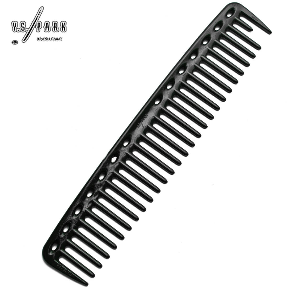 Peigne démêloir Y.S.PARK 452 noir carbone – dents larges pour cheveux épais