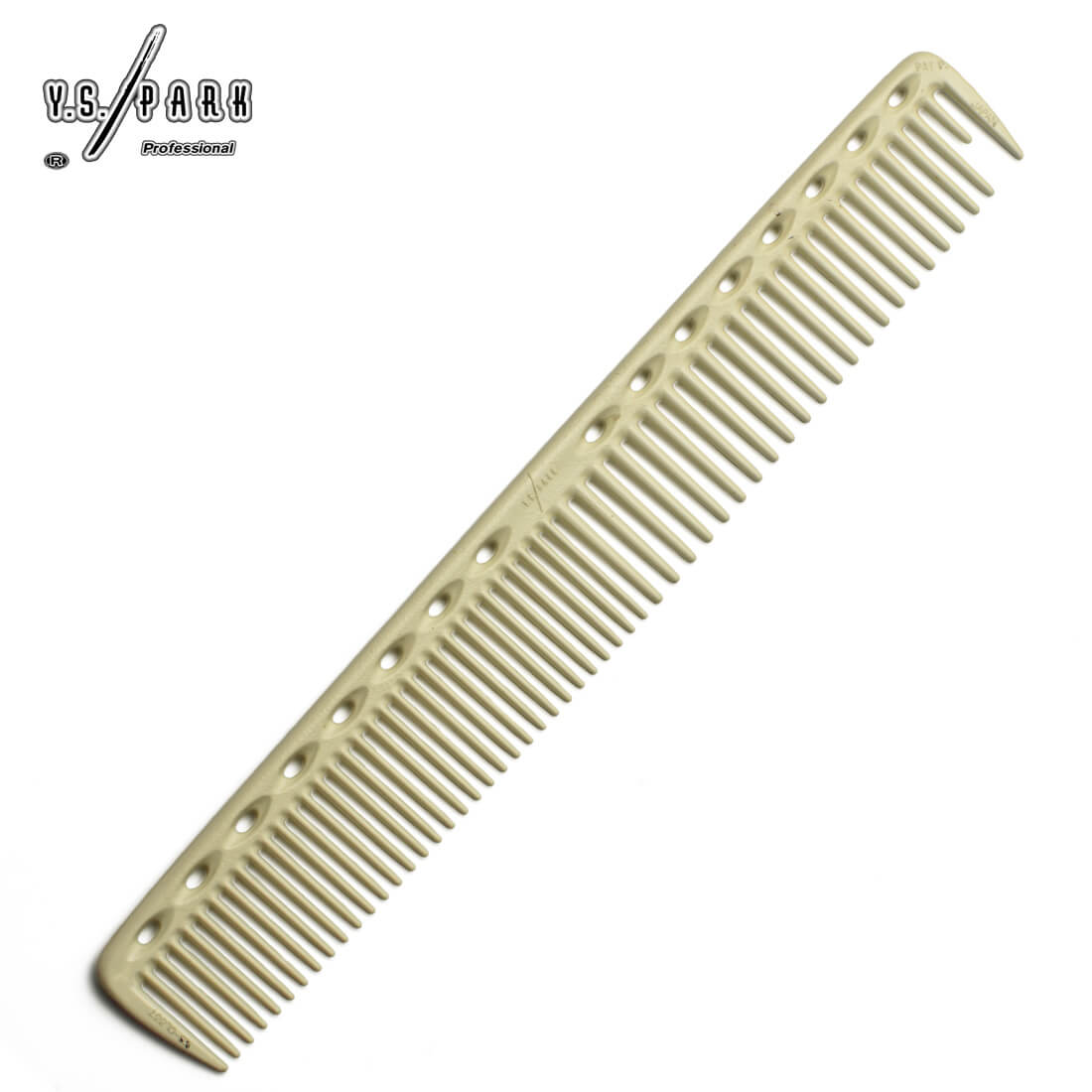 Peigne Y.S.PARK 337 blanc – design ergonomique et léger pour coiffeurs