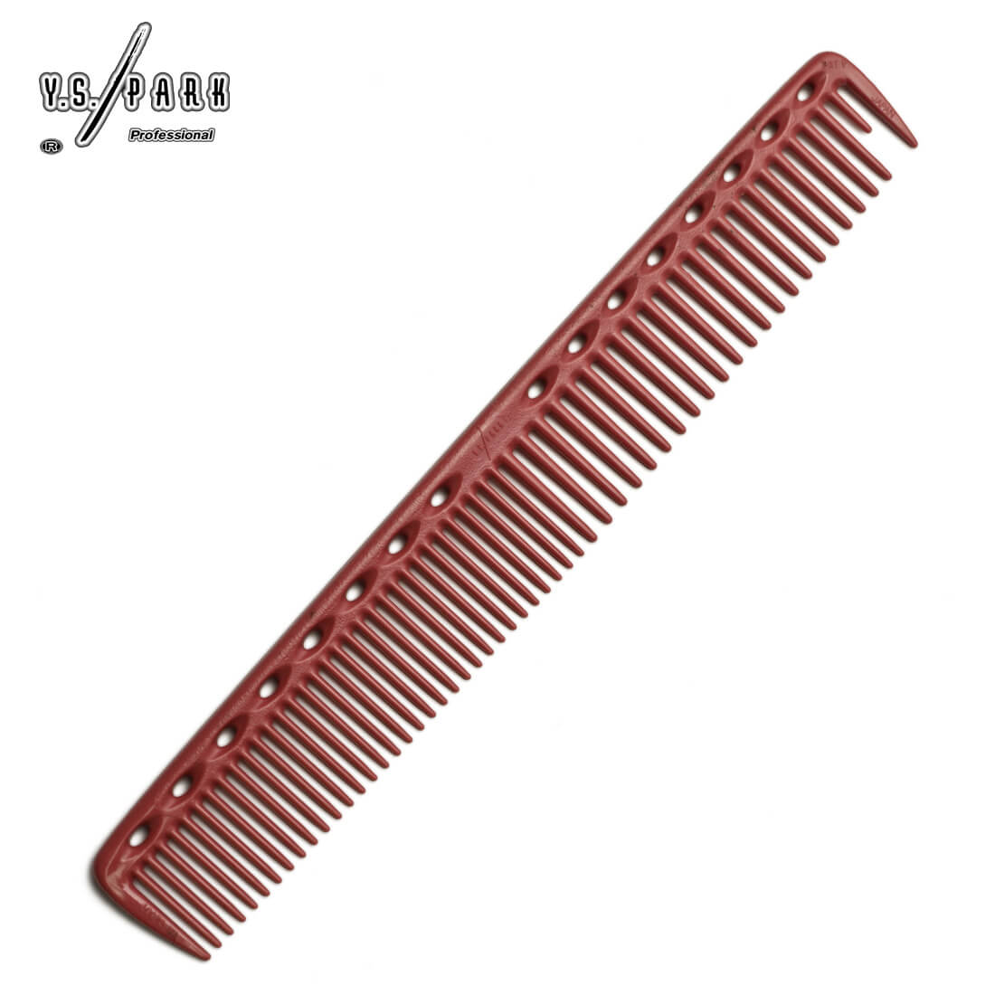 Peigne Y.S.PARK 337 rouge – idéal pour coupes droites et dégradés