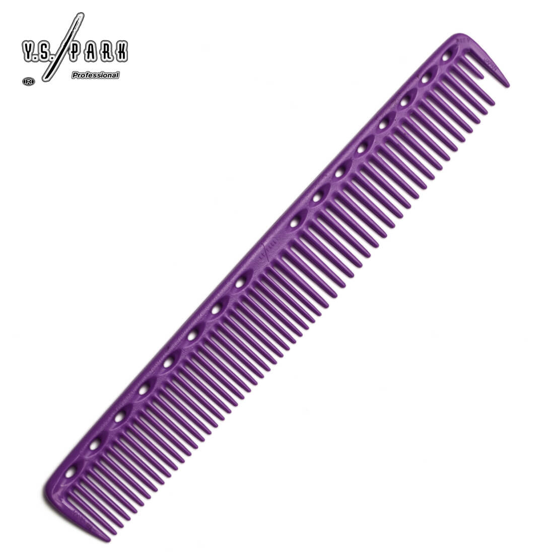 Peigne pro Y.S.PARK 337 violet– dents larges et fines pour coupe polyvalente