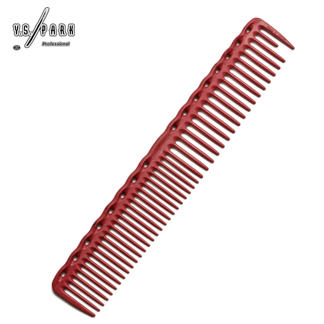 Peigne professionnel Y.S.PARK 338 rouge – dents larges pour démêlage et coupe