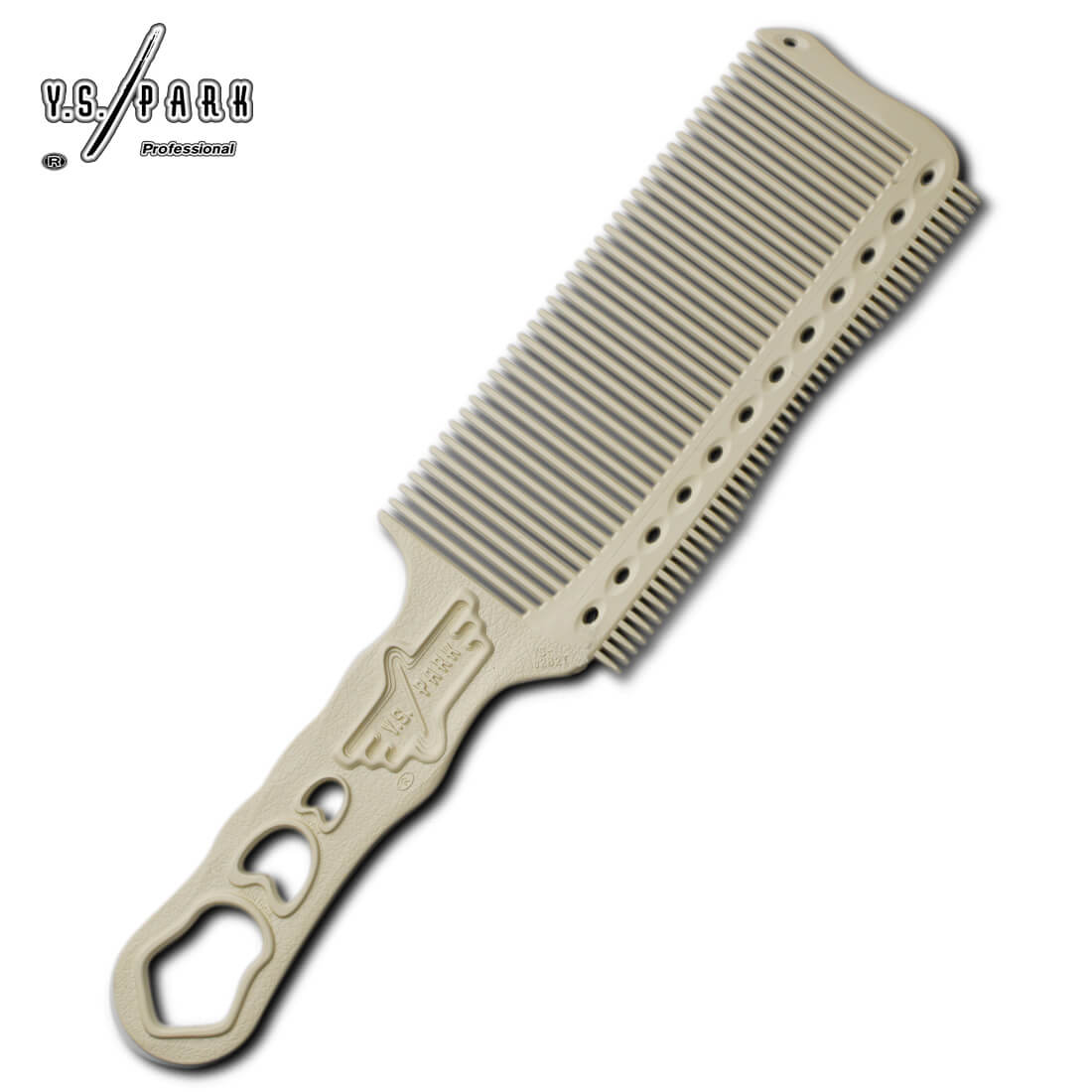 Peigne Y.S.PARK 282T blanc – perforations anti-glisse et meilleure prise