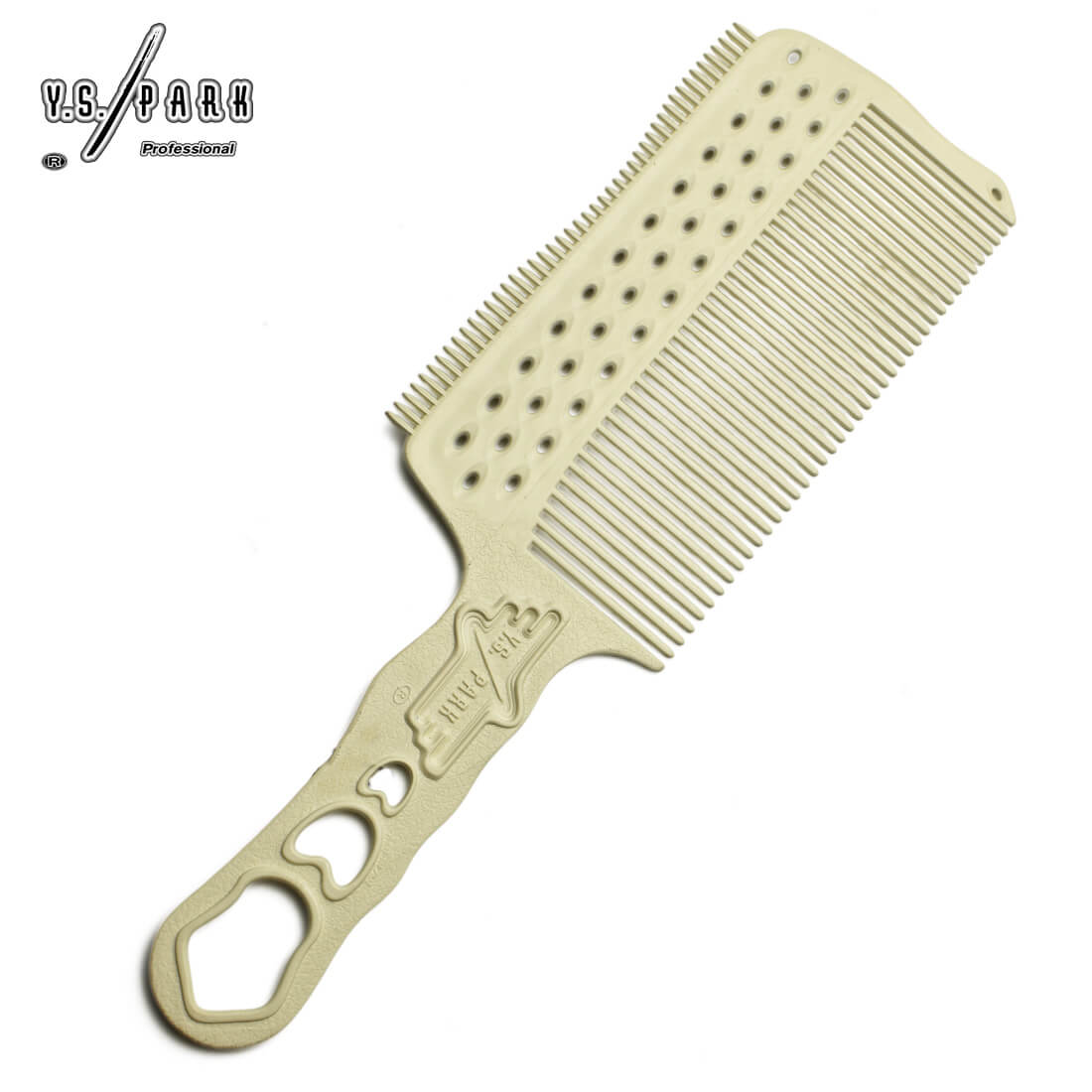 Peigne Y.S.PARK 282RT blanc – coupe tondeuse avec protection anti-rayures