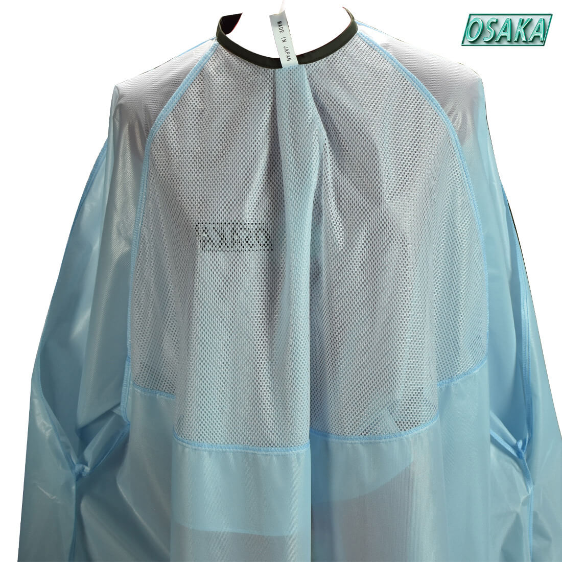 peignoir de coupe osaka net in dress bleu en matériel antistatique antitâche et déperlant