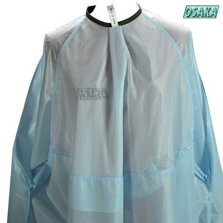 peignoir de coupe osaka net in dress bleu en matériel antistatique antitâche et déperlant