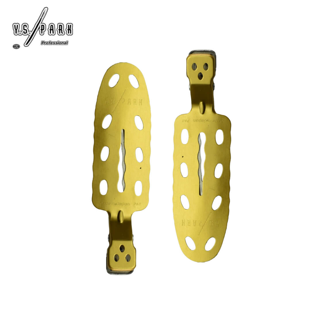 Accessoire professionnel Y.S.PARK : pinces plates noires sans pli pince no mark jaune