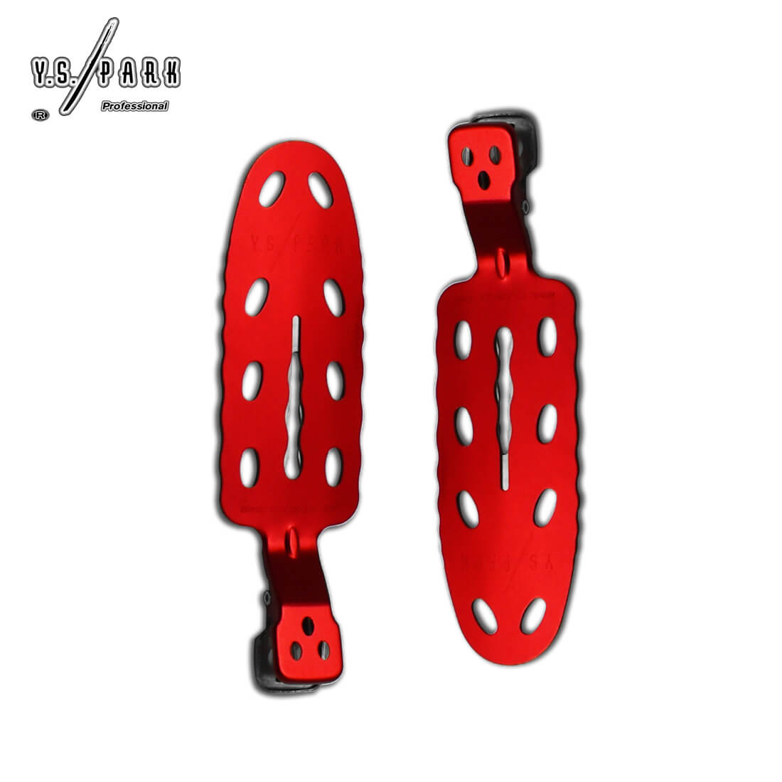 Accessoire professionnel Y.S.PARK : pinces plates noires sans pli rouges de type no mark