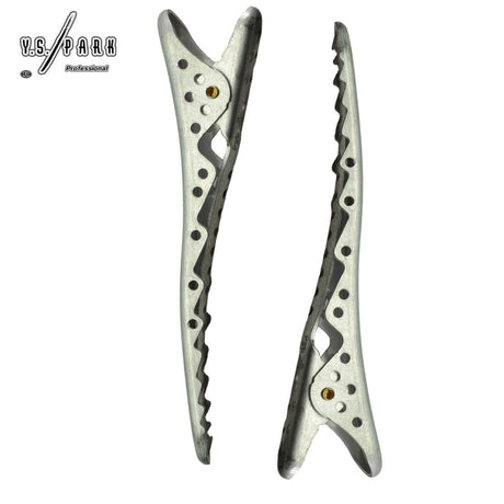 Pinces de coiffure robustes Y.S.PARK Shark argentées à double articulation