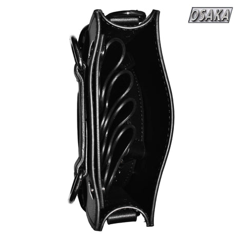 trousse osaka brick noir de rangement, vue de l'intérieur, avec des slots  de rangement