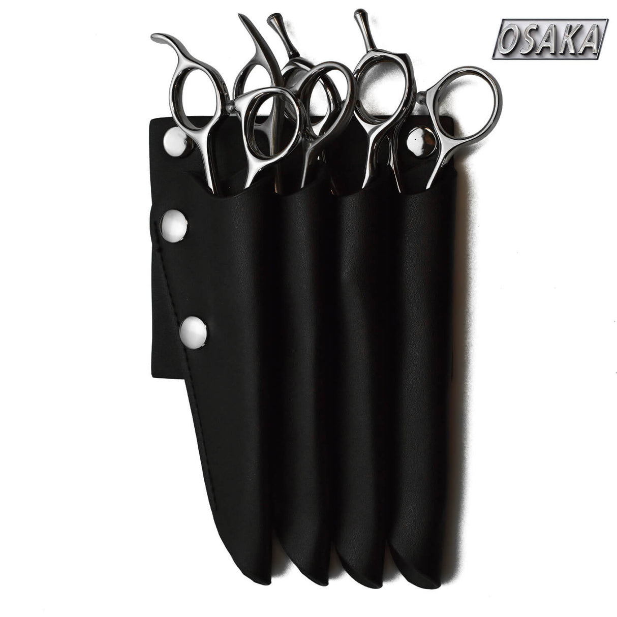 pochettes de rangement de la trousse osaka hoxton avec 4 paires de ciseaux