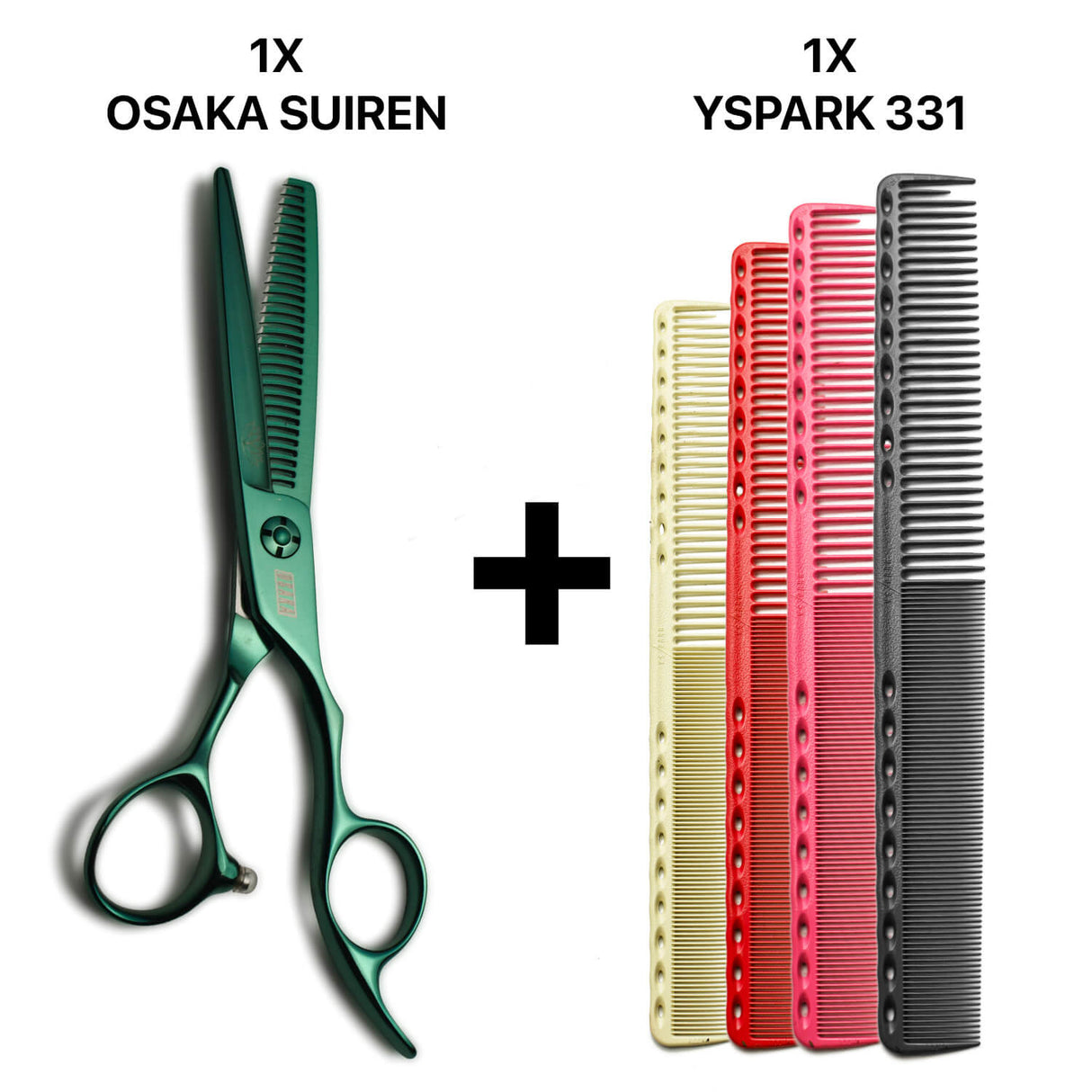 ciseaux osaka bleu suiren sculpteurs  avec des peignes de coupe yspark 331