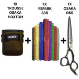 trousse osaka hoxton avec ciseaux osaka oss et peignes de coupe yspark 335