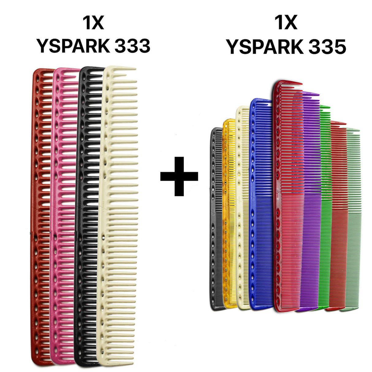 peignes de coupe démêloir yspark 333 associé avec les peignes de coupe longs yspark 335