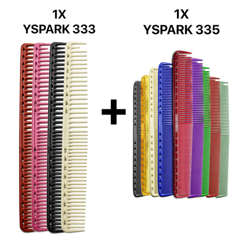 peignes de coupe démêloir yspark 333 associé avec les peignes de coupe longs yspark 335