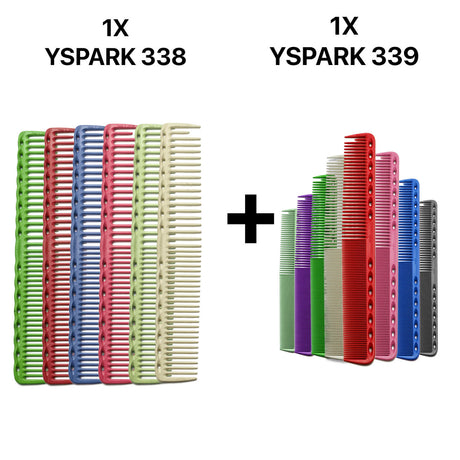 peignes de coupe yspark 338 associés aux peignes de coiffure professionnels yspark 339. 