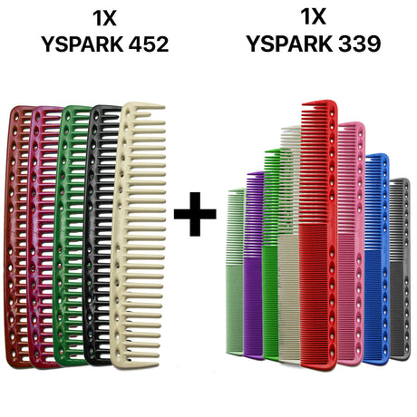 peignes de coupe yspark 452 démêloir associé aux peignes de coupe yspark 339 basiques. 